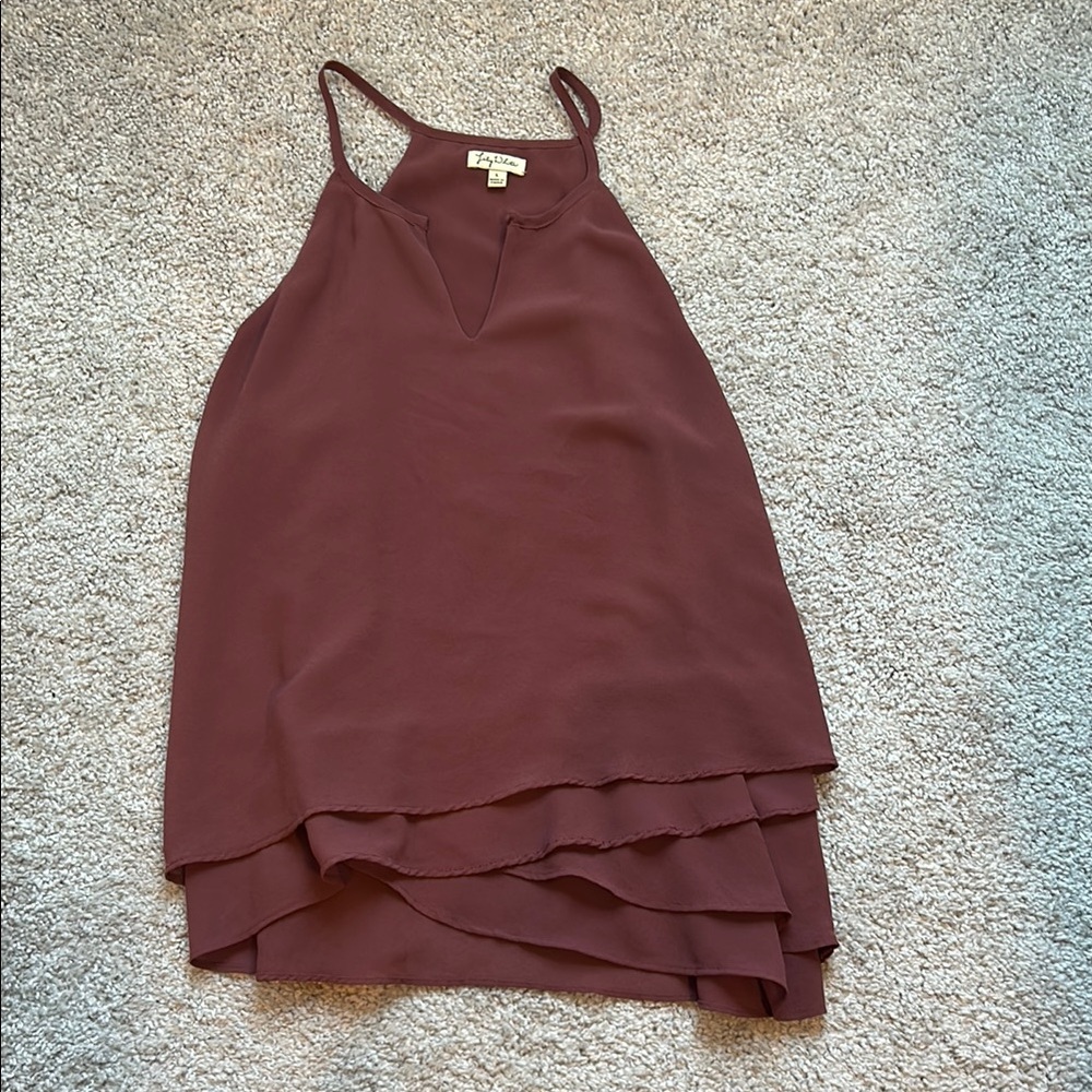 Layered Mauve Sleeveless Top